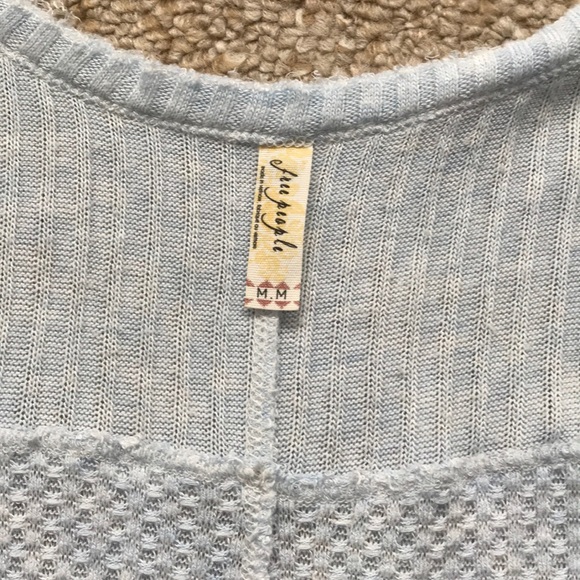 Free people long sleeve waffle shirt - Picture 2 of 4